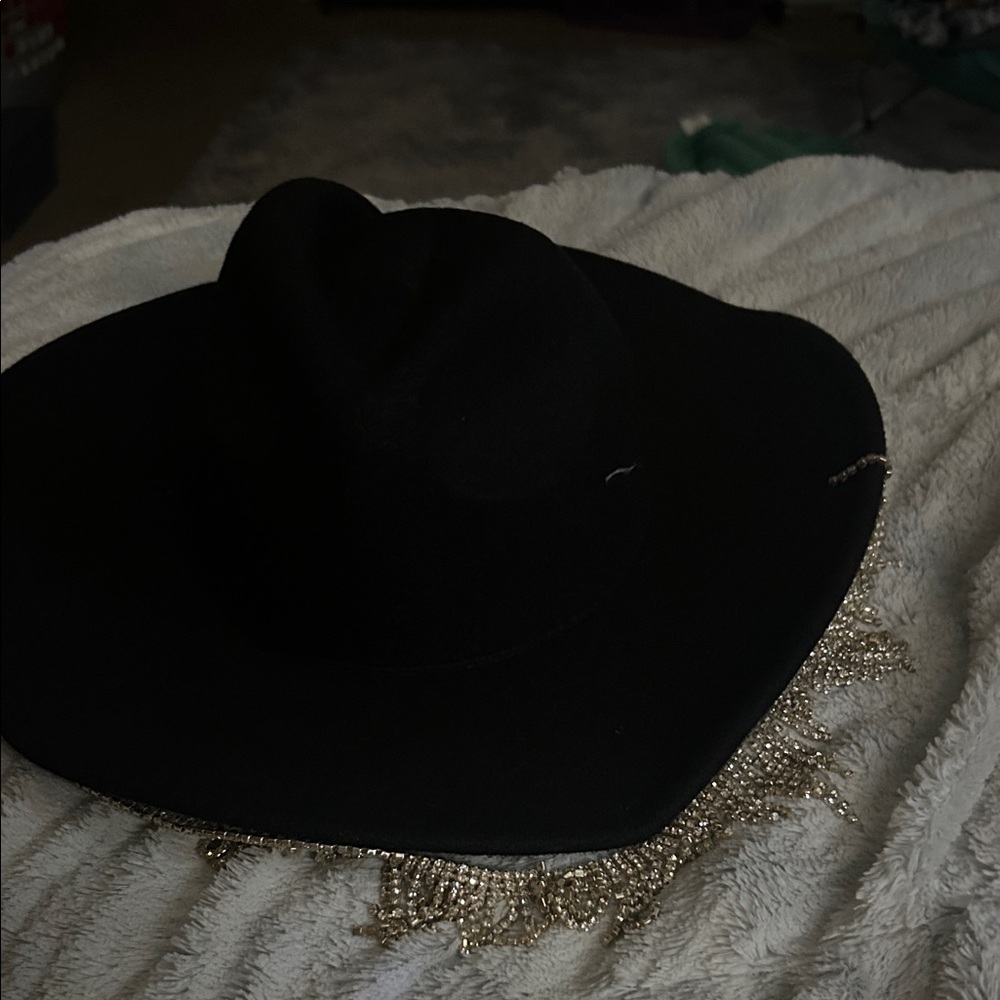 SHEIN Cowboy Hat with Sliver  Tassel Trim